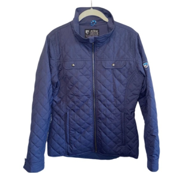 KUHL Womens Navy Brazen Jacket Size Small Quilted Blue Jacket Full Zip - Picture 2 of 15